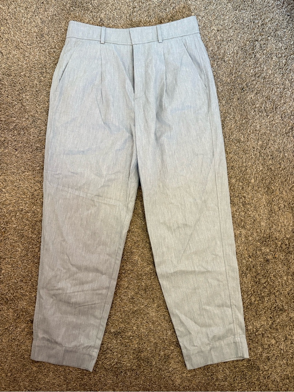 EVERLANE Womens The Way High Draper Tapered Pants Size 4 Gray Tencel